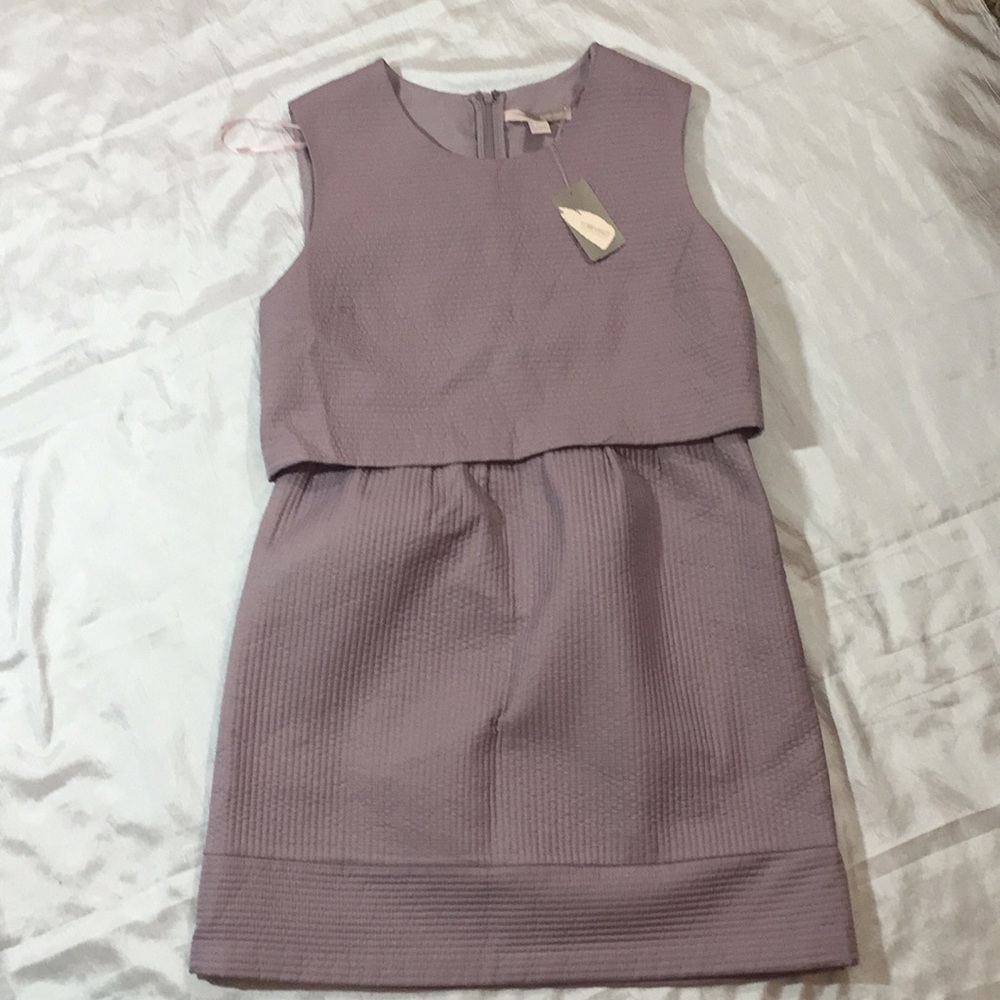 Purple crop top dress